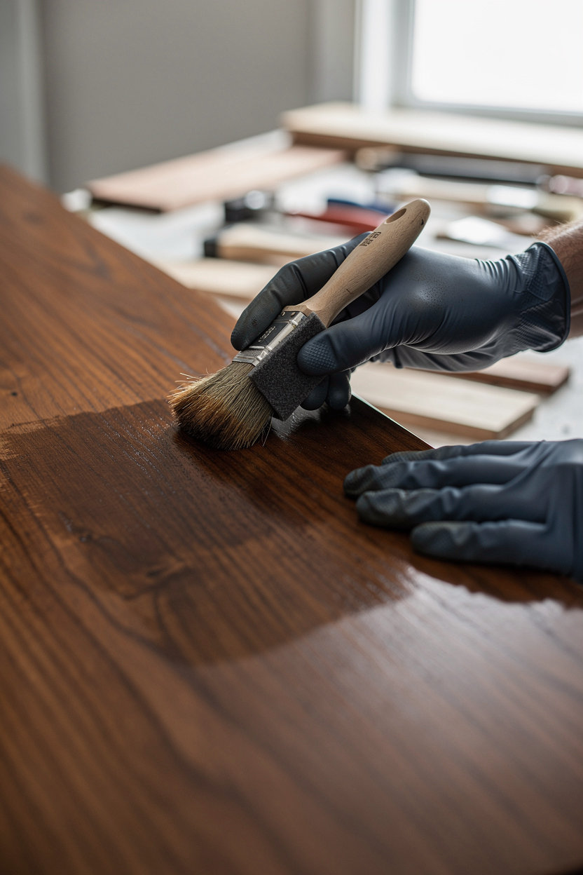 Painter professional wood staining and furniture refinishing - custom hand-finished results in San Diego